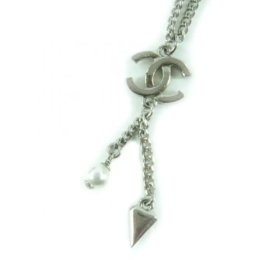 Chanel Cc Logo Pendant Necklace #250085C11B
